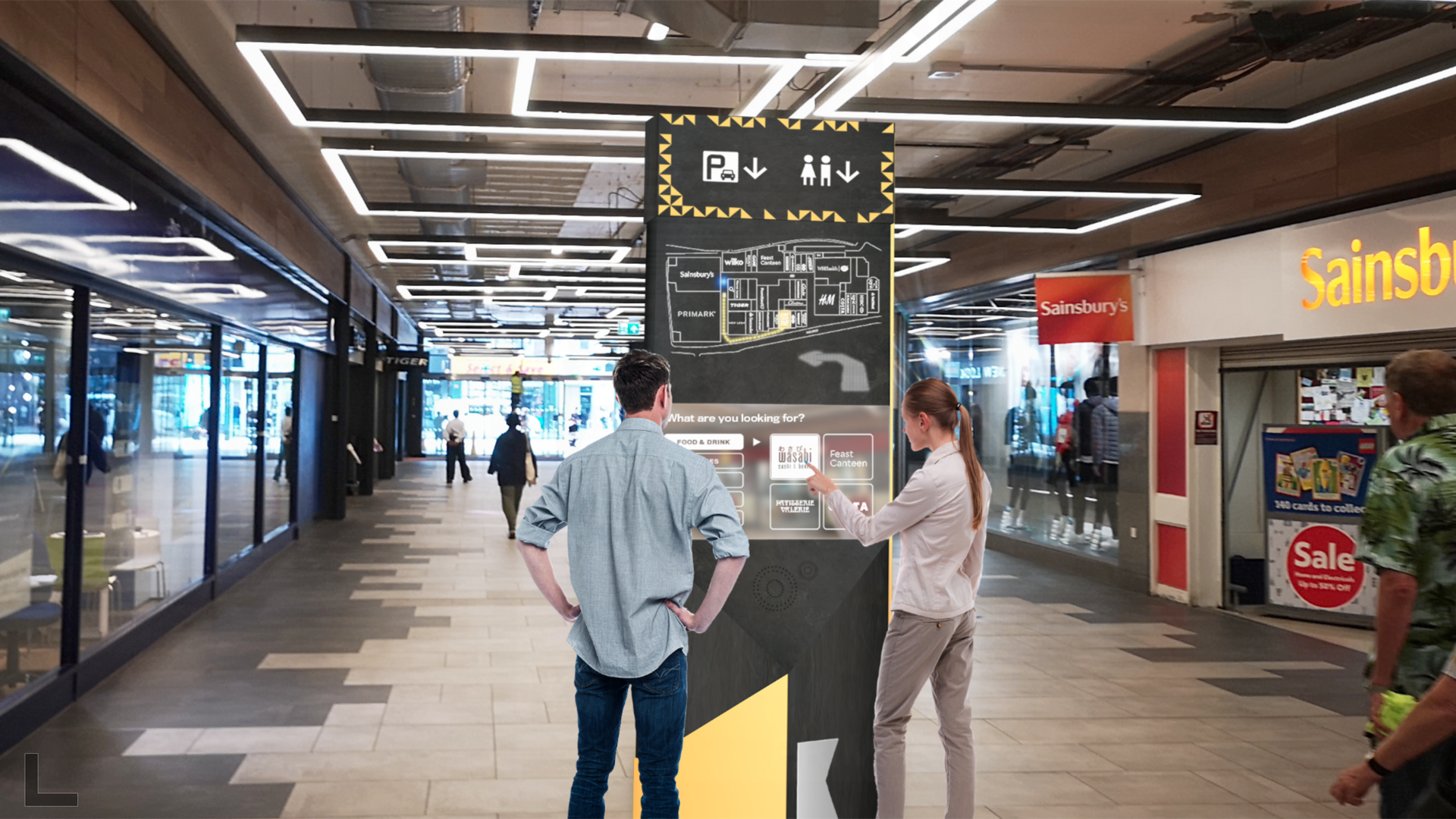 A photo of an interactive experience at a shopping centre.